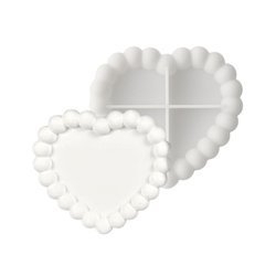 Forma silikonowa Podkładka serce do odlewów z gipsu polimerowego GH-FS309