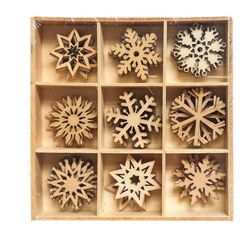 Zestaw ozdób ze sklejki mini drewniane ozdoby świąteczne 45 szt. GWIAZDKI