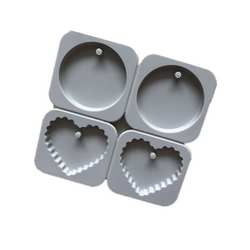 Forma foremka silikonowa do mydła mydełek SERCE i MEDAL 4 szt. GH-FS132