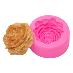Forma silikonowa do wosku kwiatów z mydła 3D PIWONIA MAŁA GH-FS218 PREMIUM
