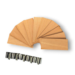 Zestaw 5 knotów drewnianych do świec zalewanych 70x28x1