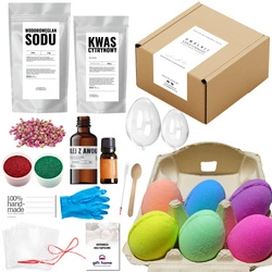 Zestaw kreatywny do robienia kul kąpielowych jajka dla dzieci