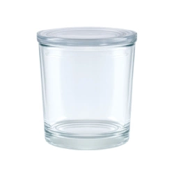 Szklany pojemnik do świec zalewanych 500 ml z pokrywką - 1 szt