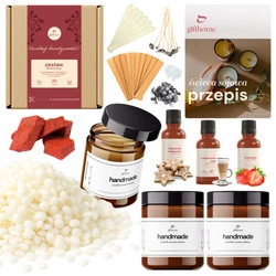 Zestaw do wyrobu robienia świec świeczek diy 500 g + 3 x 180 ml