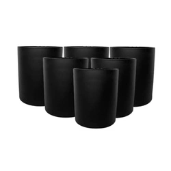 Szklany pojemnik do świec zalewanych 300 ml czarny matowy 6 szt.