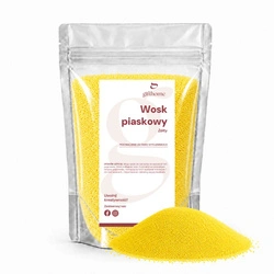 Kolorowy wosk do świec sypanych, wosk piaskowy 1 kg ZÓŁTY sand wax