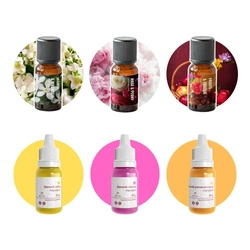 Zestaw kwiatowo-owocowy – Olejki zapachowe i barwniki migrujące do mydeł glicerynowych