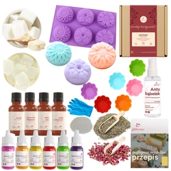 Zestaw do robienia mydła ŁĄKA KWIETNA kreatywny prezent DIY XXL