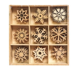 Zestaw ozdób ze sklejki mini drewniane ozdoby świąteczne 45 szt. GWIAZDKI