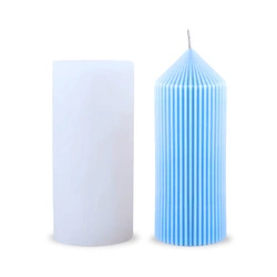 Forma silikonowa KOLUMNA CYLINDER W PASKI walec do świec GH-FS243