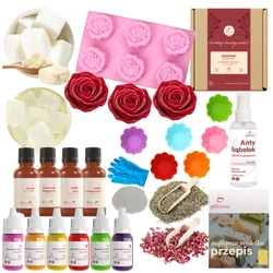 Zestaw do robienia mydła RÓŻE na WALENTYNKI kreatywny prezent DIY XXL