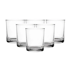 Szklane pojemniki do świec zalewanych 180 ml - 6 sztuk