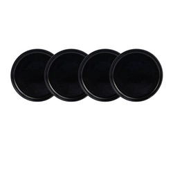 Zestaw czarnych nakrętek do słoików na świeczki 