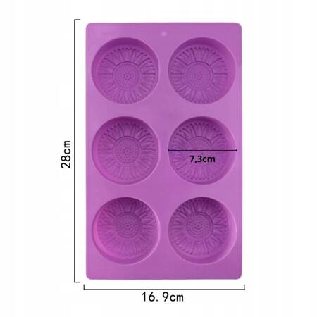 Forma foremka silikonowa do mydła SŁONECZNIKI