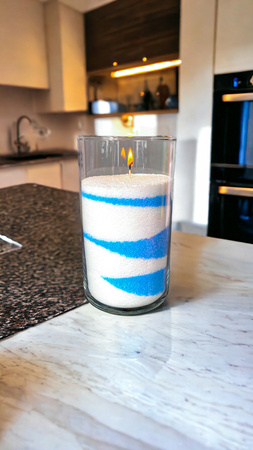 Kolorowy wosk do świec sypanych, wosk piaskowy 250 g GRAFITOWY sand wax