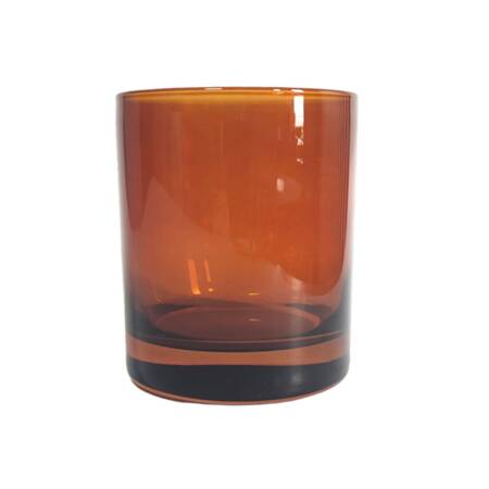 Pojemnik szklany do świec zalewanych AMBER 300 ml brązowy/ bursztynowy