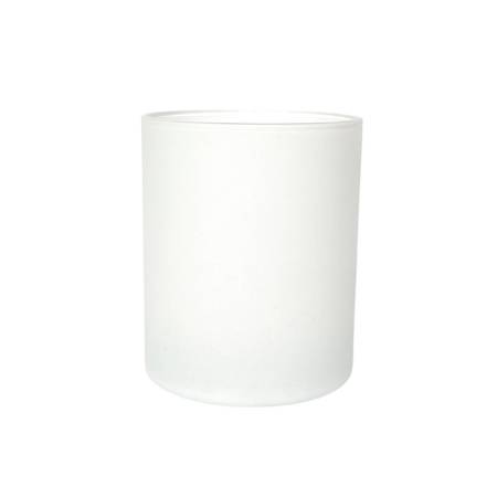 Szklany pojemnik na świece zalewane 300 ml biały mat 6 szt.