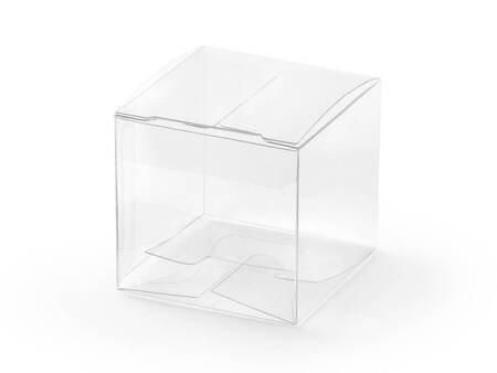 Transparentne pudełko kwadratowe do świec mydła 10 szt. 5x5x5cm